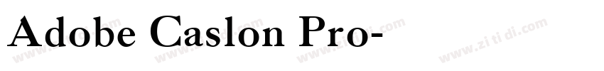 Adobe Caslon Pro字体转换